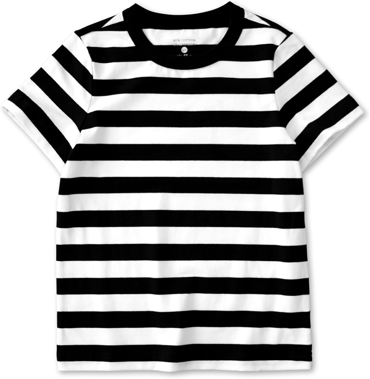 Boys Tshirt Striped, Short Sleeve Tee Shirts, Kids Crewneck T-Shirt Cotton Stripes Top