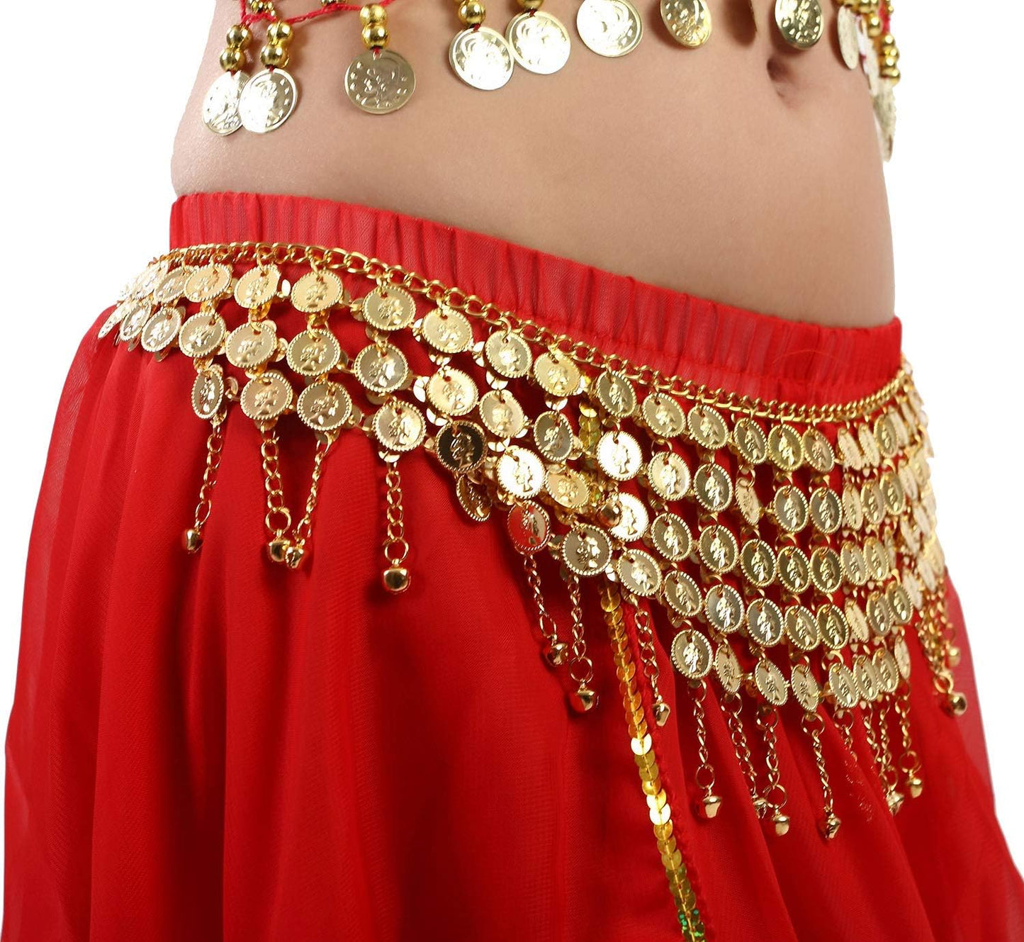 Coins Belly Dance Hip Scarf Belt Halloween Costume Accessory - TrendyLookz