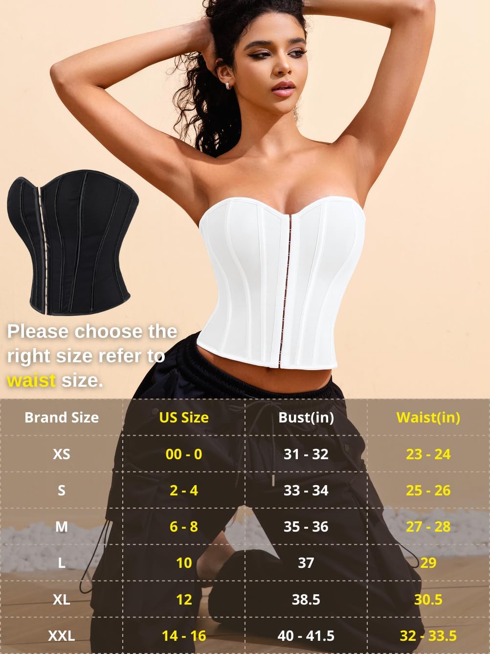 Sexy Strapless Corset For Women, Lace Up Backless Crop Tube, Going Out Bandeau Top