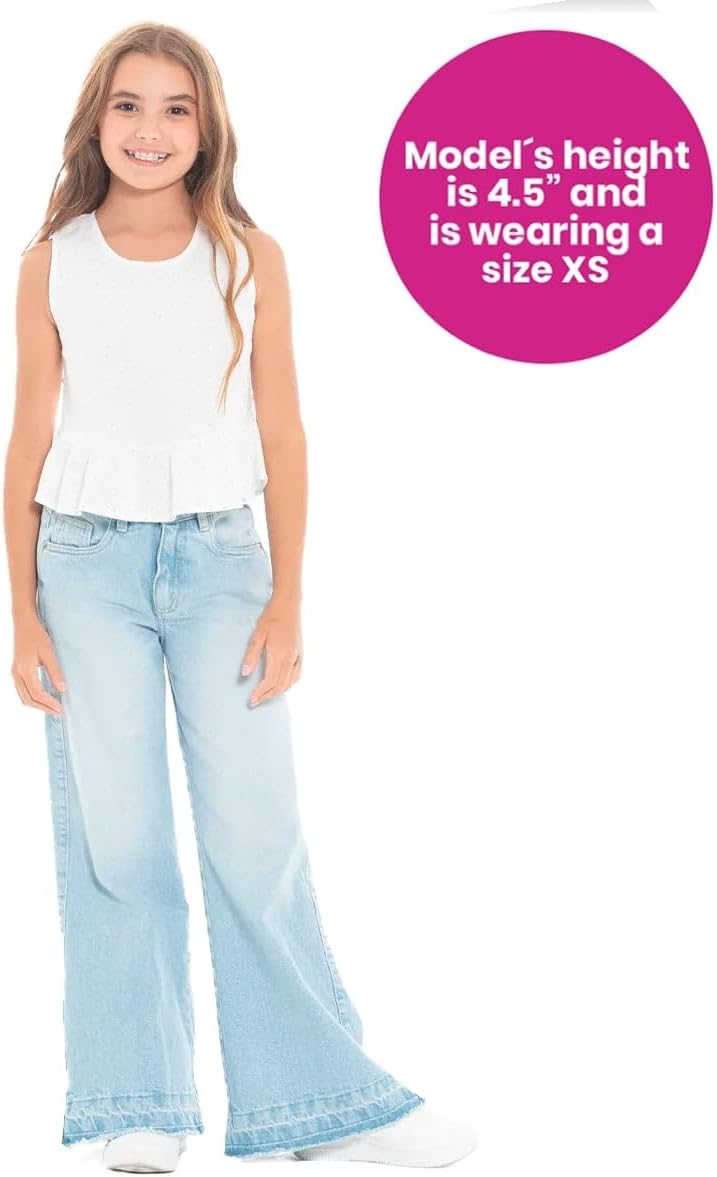 Girls Jeans High Rise Ripped Boyfriend Bootcut Jean - Teen Jeans for Casual Occasions