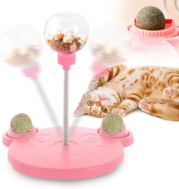 Pet Toy Treat Dispenser, 2025 New Interactive Pet Toy, Treat Dispensing Dog Toys, Treat Dispensing Ball for Indoor Dog and Cat (Blue1-1pcs)