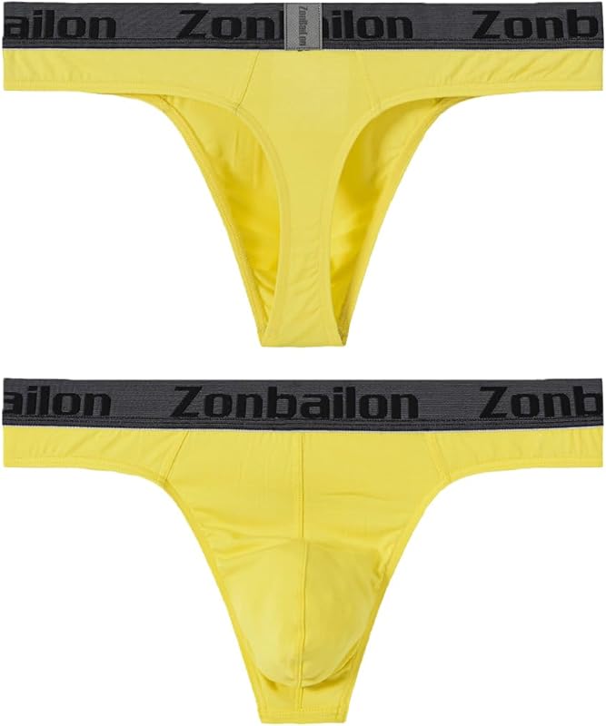 JINSHI Men's Bamboo Viscose Thong Sexy T-back Mens Underwear Low Rise Stretch Tagless Underwear Multi M L XL XXL