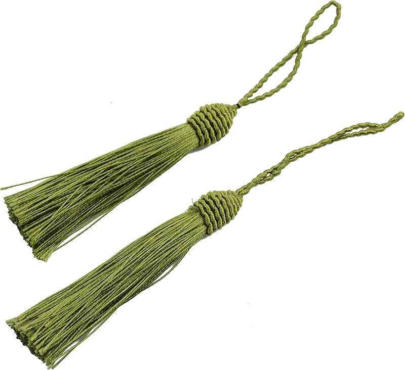 Makhry 20pcs 15.5cm/6 Inch Silky Floss Bookmark Tassels with 2-Inch Cord Loop and Small Chinese Knot for Jewelry Making, Souvenir, Bookmarks, DIY Craft Accessory (Peach Pink)