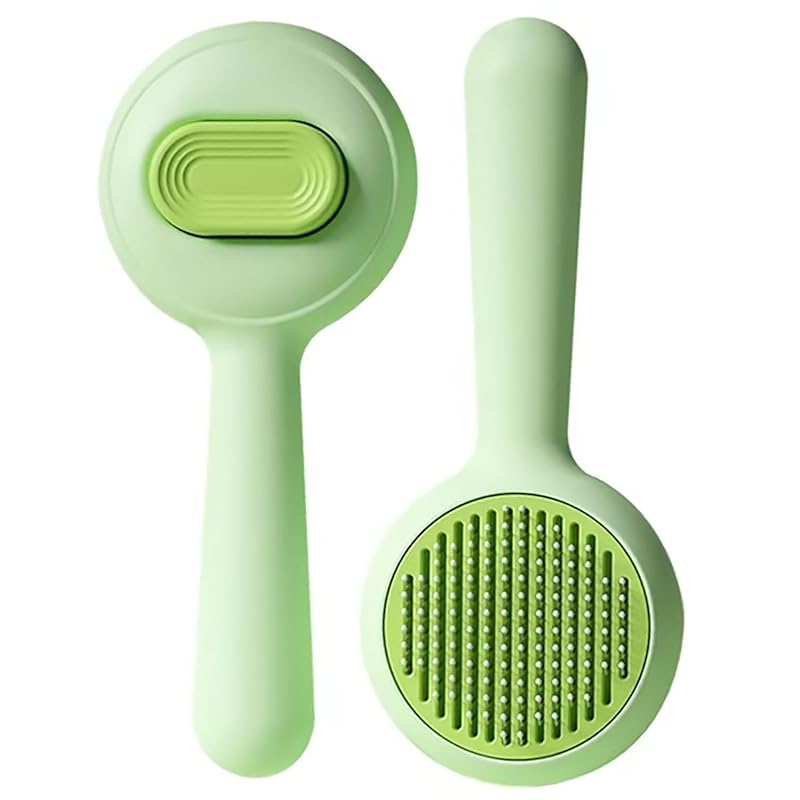Pet Brush.Cat Brush For Shedding.Cat Hair Brush For Indoor Cats.Floating Hair Brush. Dog Hair Shedding Jerking Cat Magic Tool Clean Hair Special (Milk yellow)