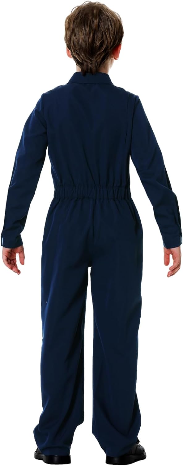 AOBUTE Kids Halloween Boys Solid Color Jumpsuit with Pockets 3-14 Years