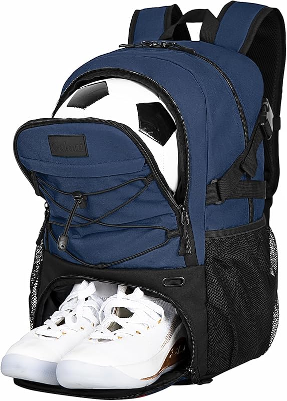 Goloni Soccer Backpack,Basketball Backpack with Ball Compartment & Shoe Compartment,Backpack for Basketball,Soccer