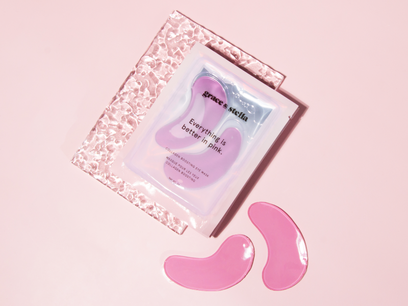 grace & stella Award Winning Under Eye Mask - Reduce Dark Circles, Puffy Eyes, Undereye Bags, Wrinkles - Gel Under Eye Patches - Gifts for Girlfriend - Vegan Cruelty-Free Self Care (48 Pairs, Pink)