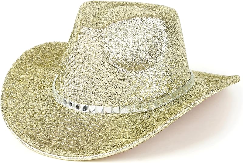 Men & Women Cowboy Hat Western Style Glitter Cosplay Party Costume Hats