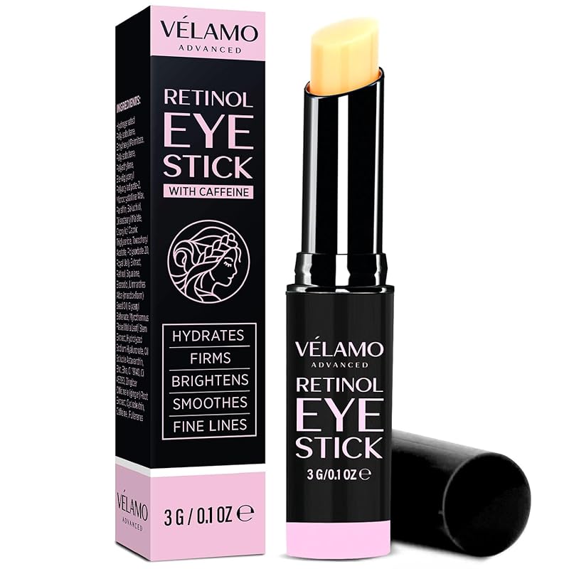 Retinol Eye Stick, Retinol Eye Cream, Retinol Cream, Retinol Face Cream, Under Eye Cream Anti Aging, Eye Cream, Brightening Eye Balm Reduces Fine Lines and Dark Circles, Visible Results in 3-4 Weeks