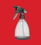 Bar5F Plastic Spray Bottle, 12 oz | Leak Proof, Empty, Trigger Handle, Adjustable Fine to Stream, Refillable, Hair Salons & Spas, Household Cleaners, Cooking | Smoke Grey (1)