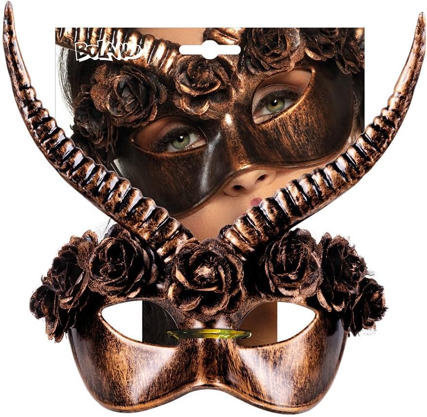 10134173 Eye Mask Mama Legba, Bronze, Standard Size