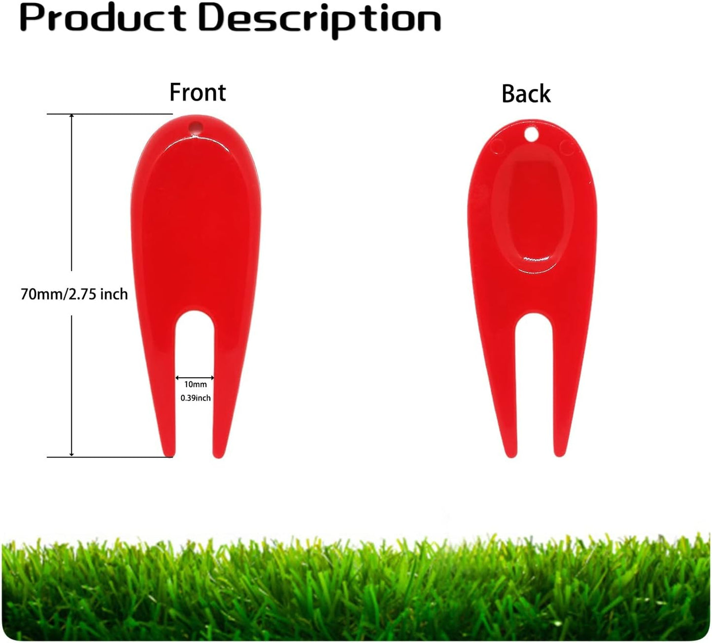 Adhere Golf Divot Repair Tools Plastic Golf Pitchforks 5 Colours Mix Pack