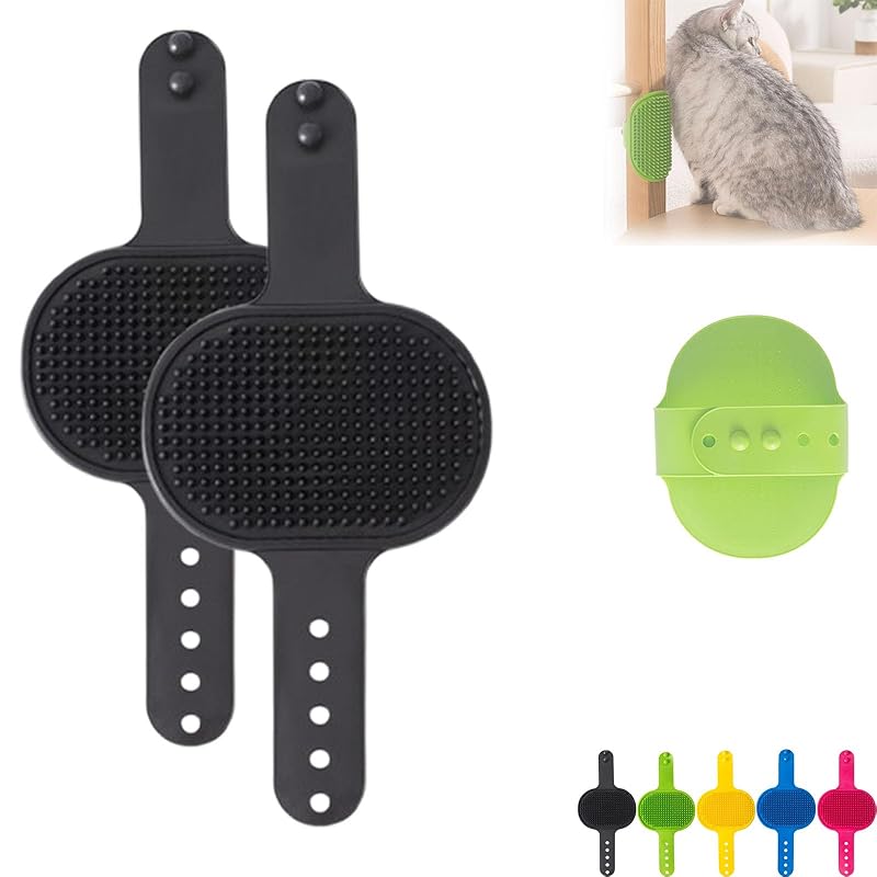 Silicone Grooming Strap Pad for Cats,Meowvo Cat Scratcher, Meowvo Silicone Grooming Scratch Pad, Cats Combs Cat Massager for Climbing Frames Table Legs