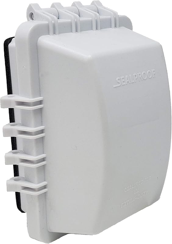 Sealproof 1-Gang Weatherproof In Use Outlet Cover | Horizontal/Vertical Outdoor Plug and Receptacle Protector, Lockable Bubble Cover, UL Extra Duty Compliant, 18 Configurations
