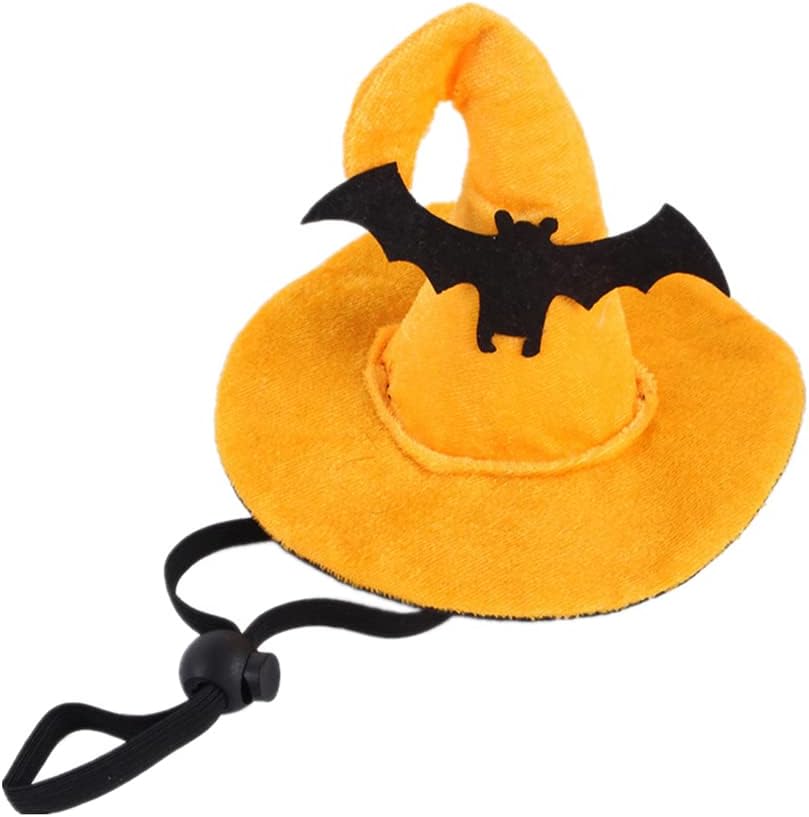 Dzrig Halloween Dog Hat Funny Pet Headgear Adjustable Bat Headdress Cute Witch Hat for Dog Cat Pet Halloween Party Accessories Costume Supplies - TrendyLookz