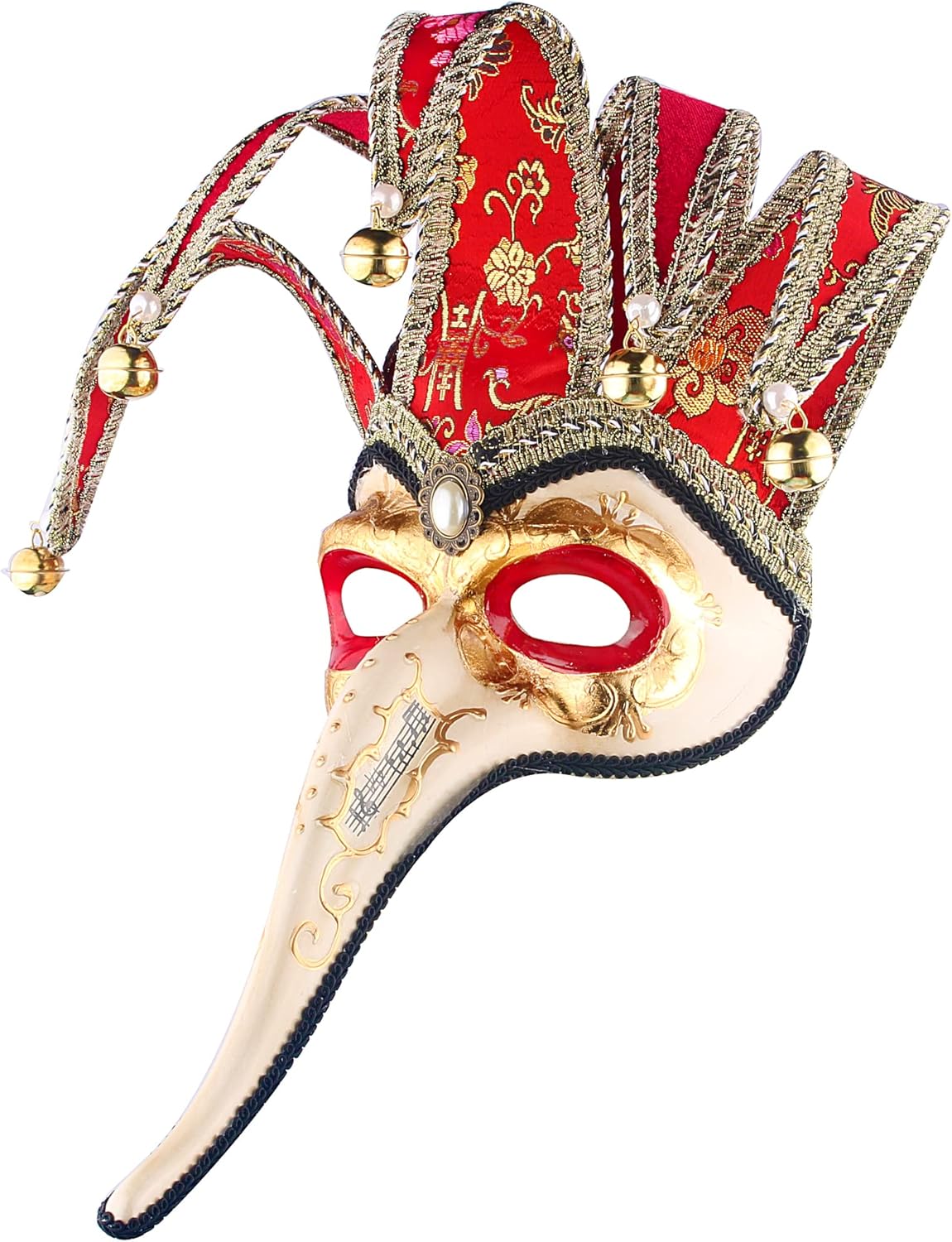 Mardi Gras Venetian Plague Doctor Jester Mask Masquerade Halloween Wall Decorative Mask
