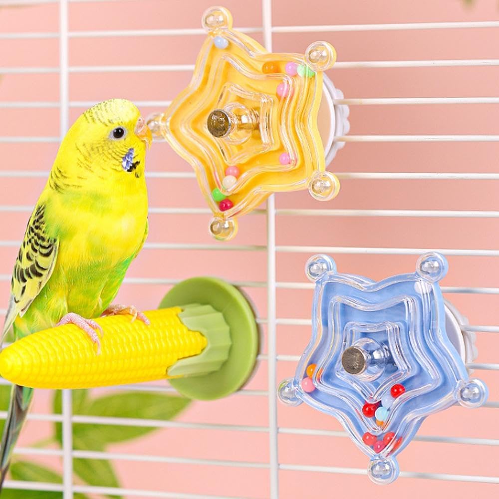 DIANX インコ おもちゃ Birdおもちゃ Chewむおもちゃ Rotationおもちゃ ヒトデのShape ChewむToy Training Educational Toys かじる ストレスResolve Rotating Toy オウム オカメインコ セキセイインコ Little Birdおもちゃ 1Each piece