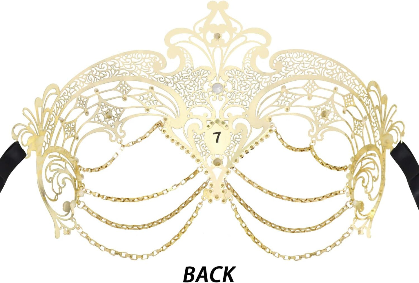 Thmyo Women's Masquerade Laser Cut Metal Venetian Pretty Halloween Costume Mask