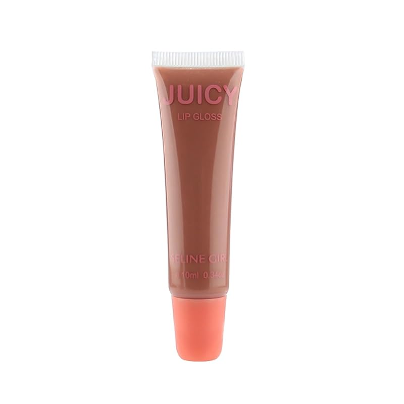 Juicy Lip Gloss, Lipgloss for Women and Girls, Lip Plumper, Lip Makeup Hydrating, Tinted Lip Balm, Colorful Lipgloss Moisturizing and Vibrant #nude