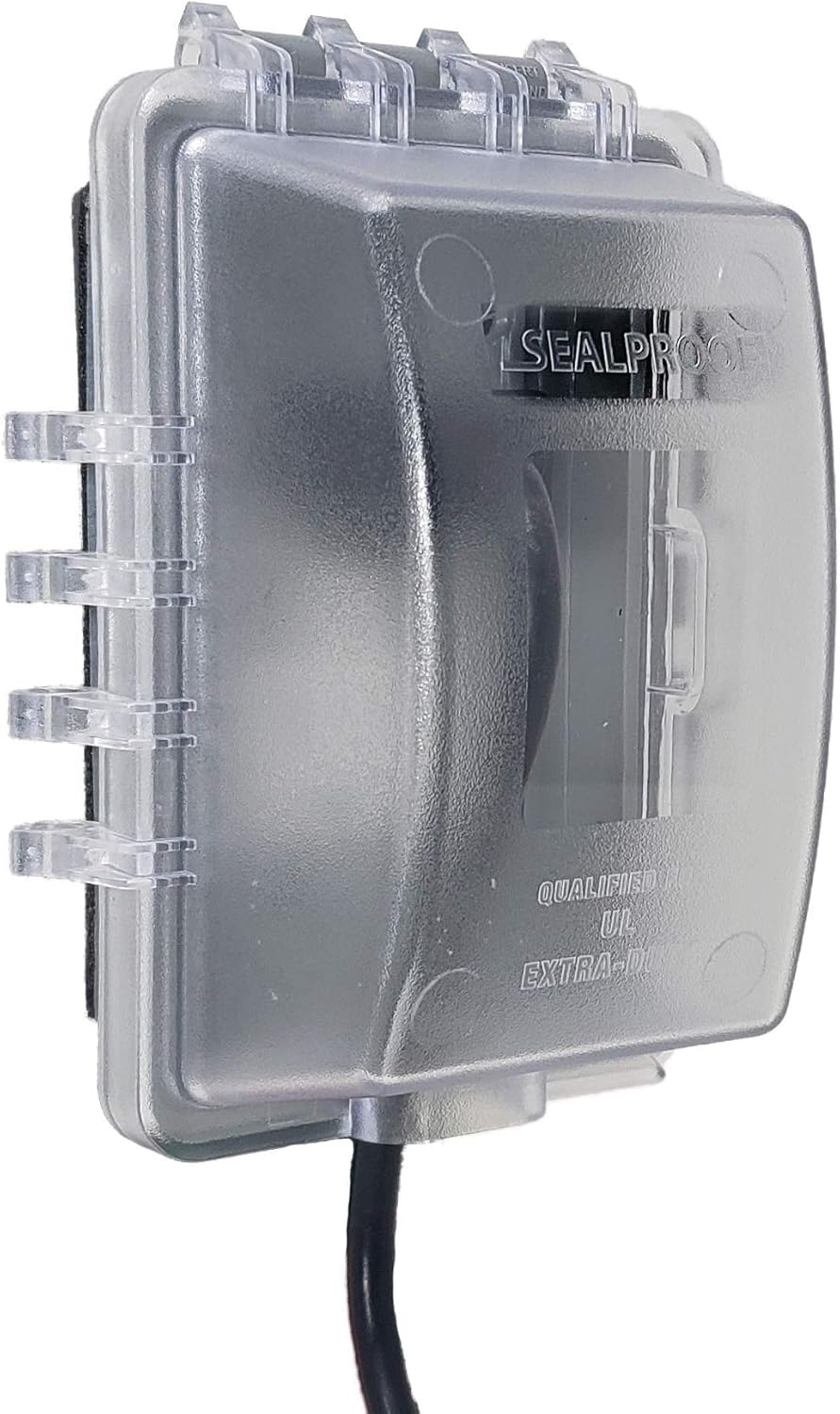 Sealproof 1-Gang Weatherproof In Use Outlet Cover | Horizontal/Vertical Outdoor Plug and Receptacle Protector, Lockable Bubble Cover, UL Extra Duty Compliant, 18 Configurations