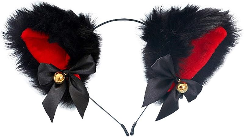 Faylay Cosplay Girl Plush Furry Cat Ears Headwear Accessory for Cam Girl Party