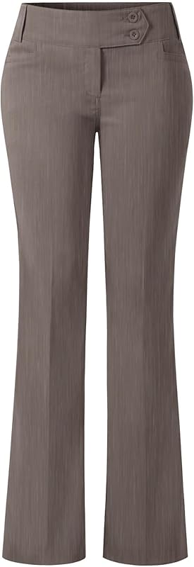 Design by Olivia Women's Relaxed Boot-Cut Office Pants Trousers Slacks