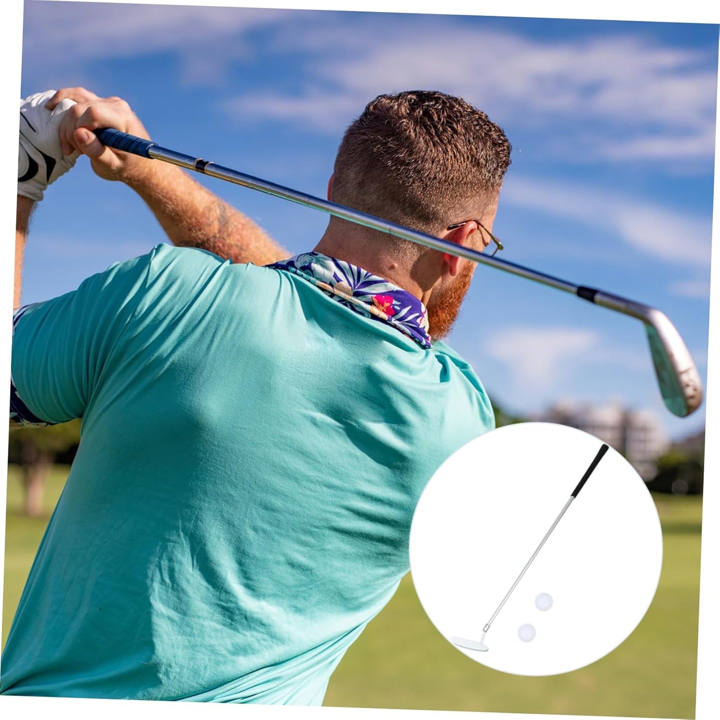 3-Section Detachable Golf Putter Set Zinc Alloy Portable for Indoor/Outdoor Practice