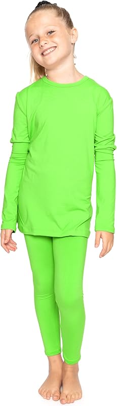 STRETCH IS COMFORT Oh So Soft Youth Girls Long Sleeve Crew and Leggings Set, Includes Top and Bottom