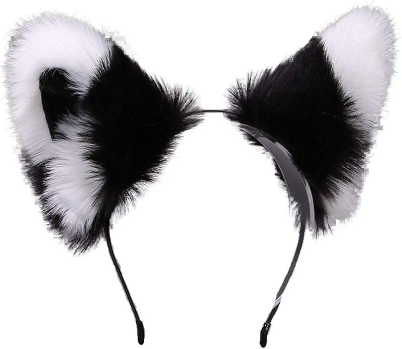 Faylay Cosplay Girl Plush Furry Cat Ears Headwear Accessory for Cam Girl Party