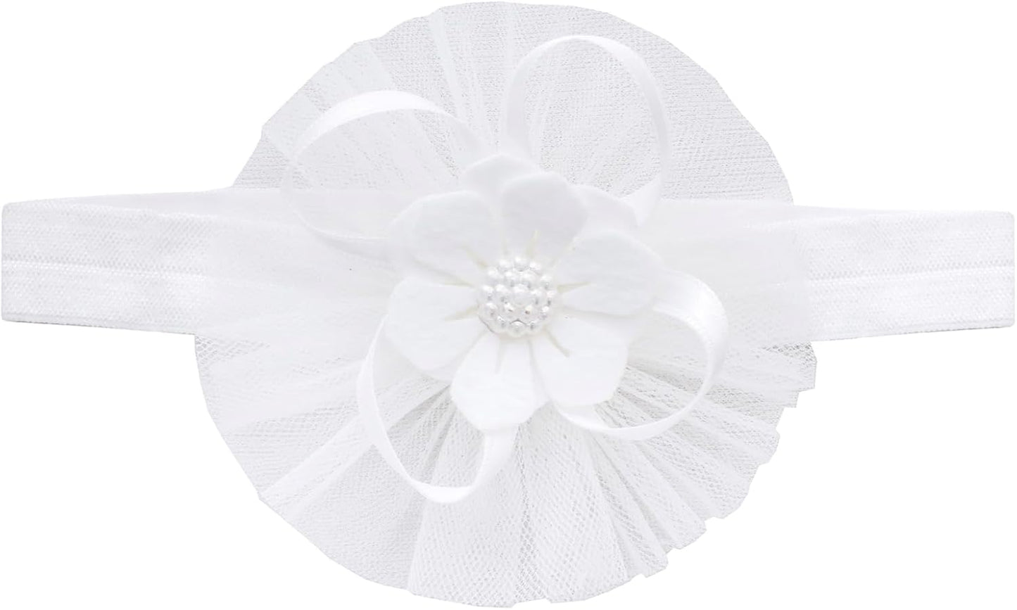 Lilax Baby Girls' Lace Floral Embroidered Dress, Christening Baptism Dress
