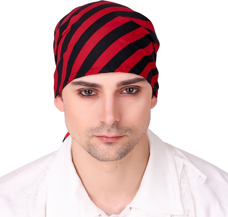 ThePirateDressing Pirate Medieval Renaissance Halloween Costume Linen Triangle Bandana