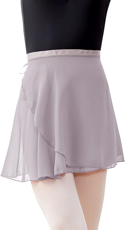 Phoeswan Dance Skirts for Girls (S/L) & Women (XL), Ballet Chiffon Wrap Skirt with Ties