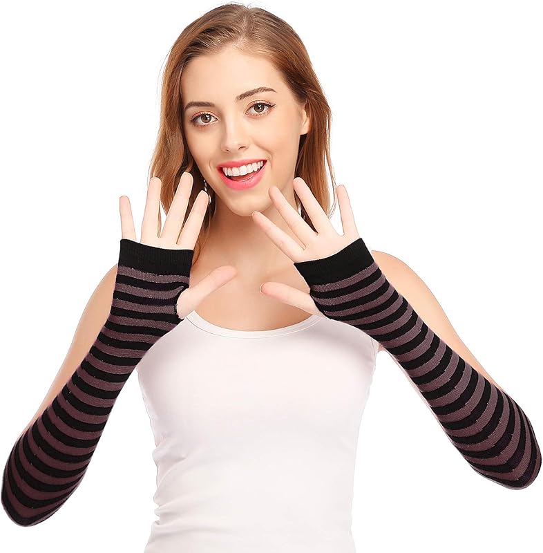 Bienvenu Punk Gothic Rock Long Arm Warmer Fingerless Gloves