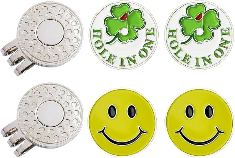 Golf Ball Markers with Hat Clips Value Sets for Men Women Golfer, Removable Attaches Easily to Golf Cap Premium Gifts