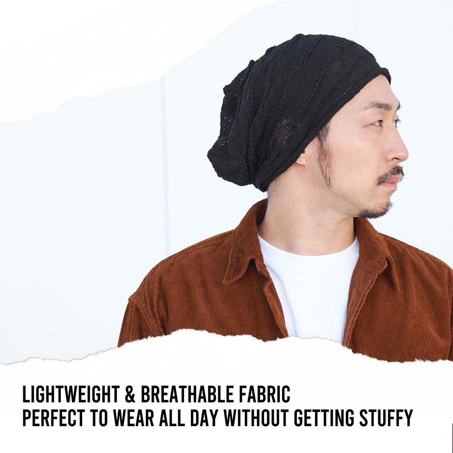 CHARM Mens Slouchy Summer Beanie - Womens Light-Weight Slouch Hat Cotton Cap