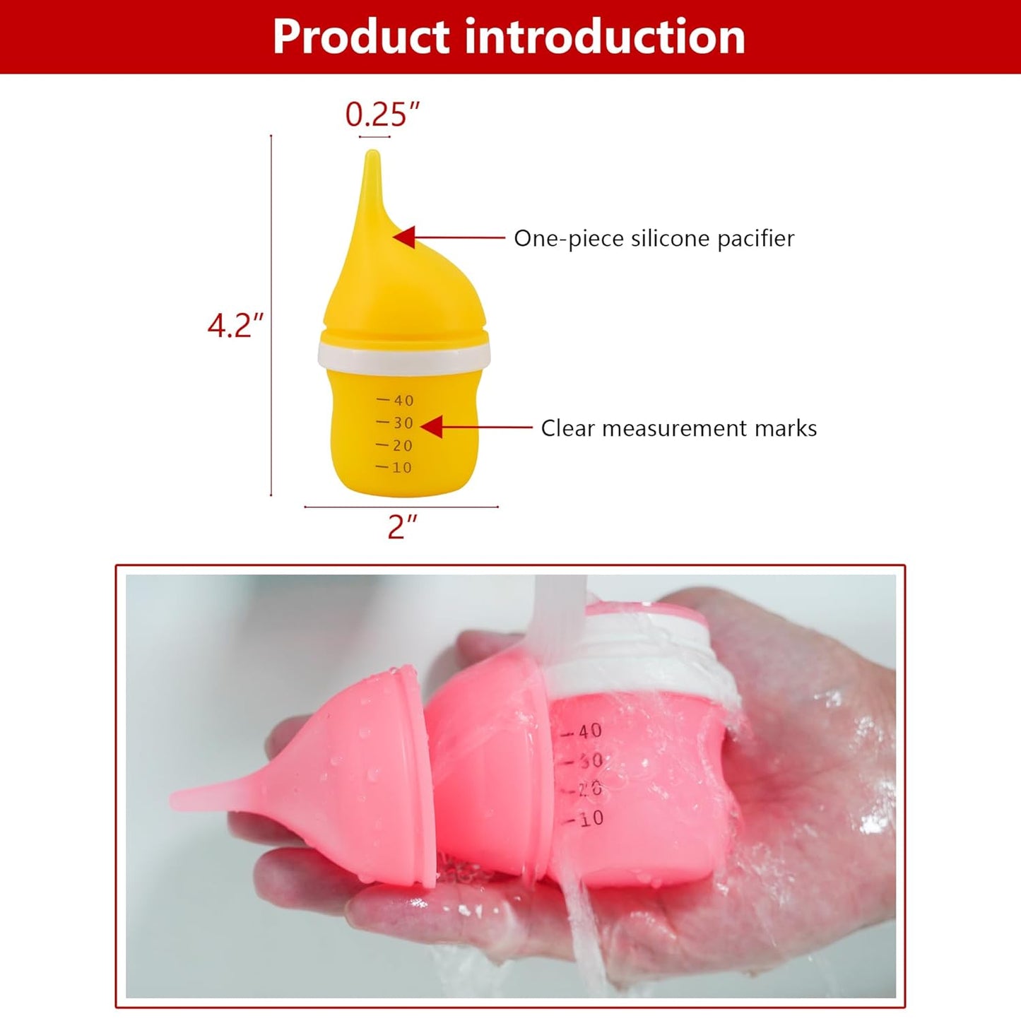 Pet Feeding Bottle for Puppies and Kittens,40ml Pink