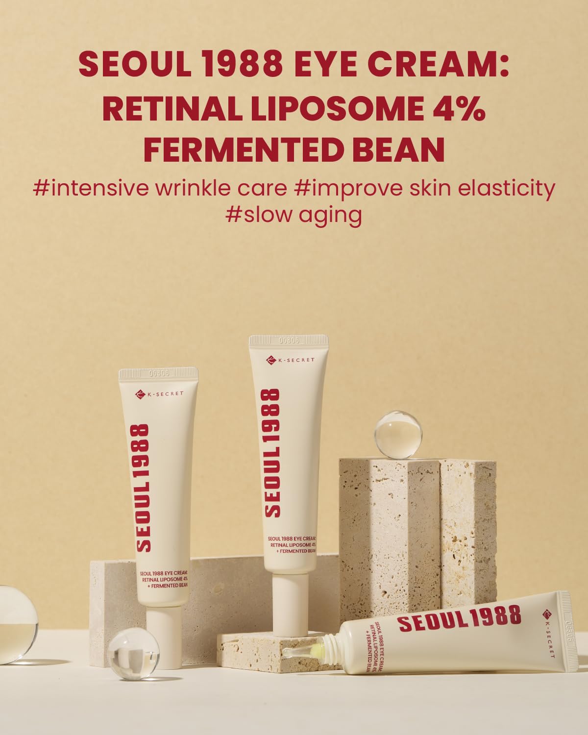 KSECRET SEOUL 1988 Eye Cream : Retinal Liposome 4% + Fermented Bean, 30ml/1.01 fl.oz.