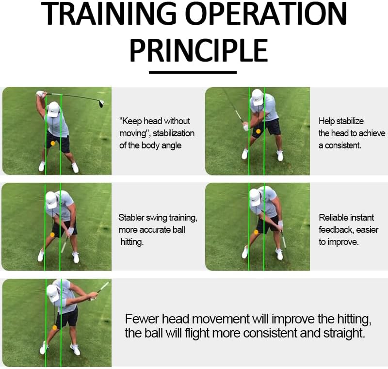 Golf Swing Trainer Head Stability and Consistency in Swing Training Aids for Golfers Golf Portable Posture Correction Tool Swing Aids Golf Equipment Indoor