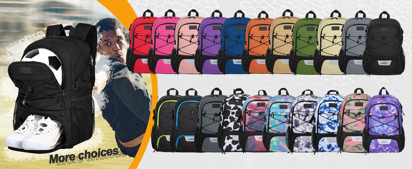 Goloni Soccer Backpack,Basketball Backpack with Ball Compartment & Shoe Compartment,Backpack for Basketball,Soccer