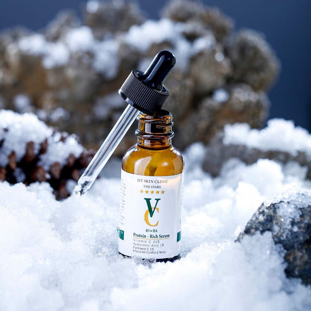 Pro Advanced Hyaluronic Acid Serum for Face, Glow+ Antioxidant Protein-Rich Face Lift Serum with Vitamin C, Niacinamide and B5 for Dry Skin Hydrating and Anti-Aging, 1oz