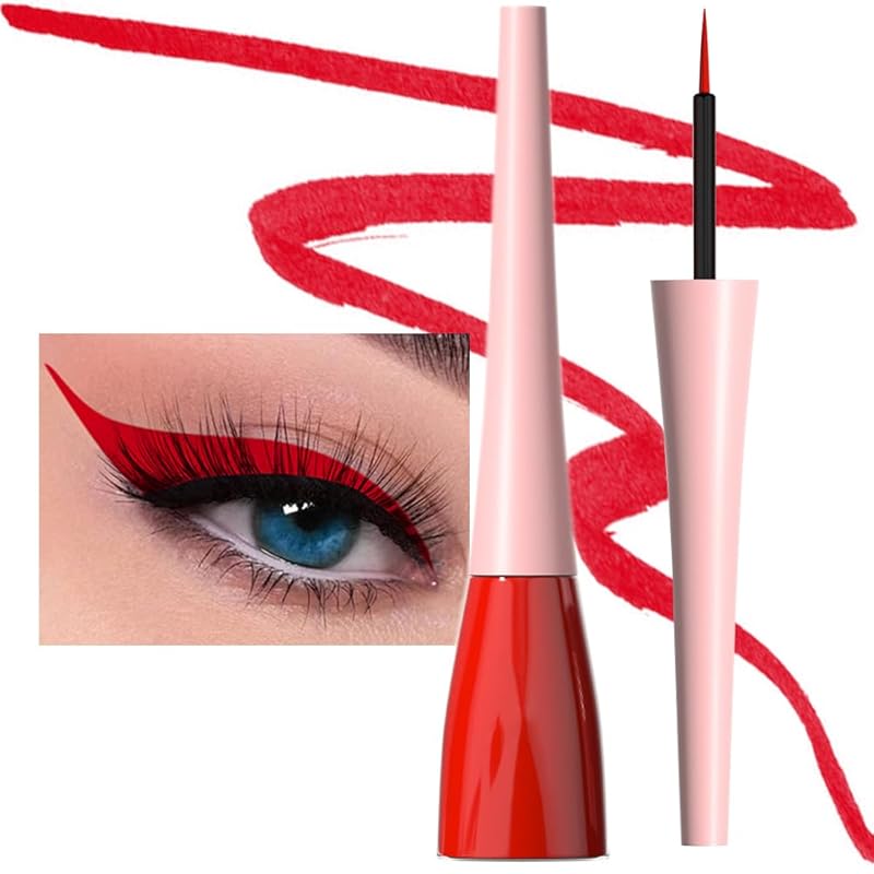 evpct 2Pcs White Black Liquid Eyeliner Set Waterproof White Eye Liners for Women Eyes Wing Eyeliner Stamps Shapes Colored Eyeliner delineador de ojos a prueba de agua contra el agua blanco para ojos