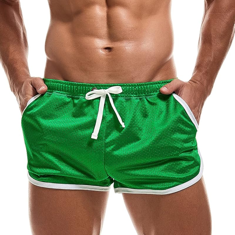 AIMPACT Mens Mesh 3 Inch Booty Shorts Sexy Side Split Athletic Workout Running Shorts