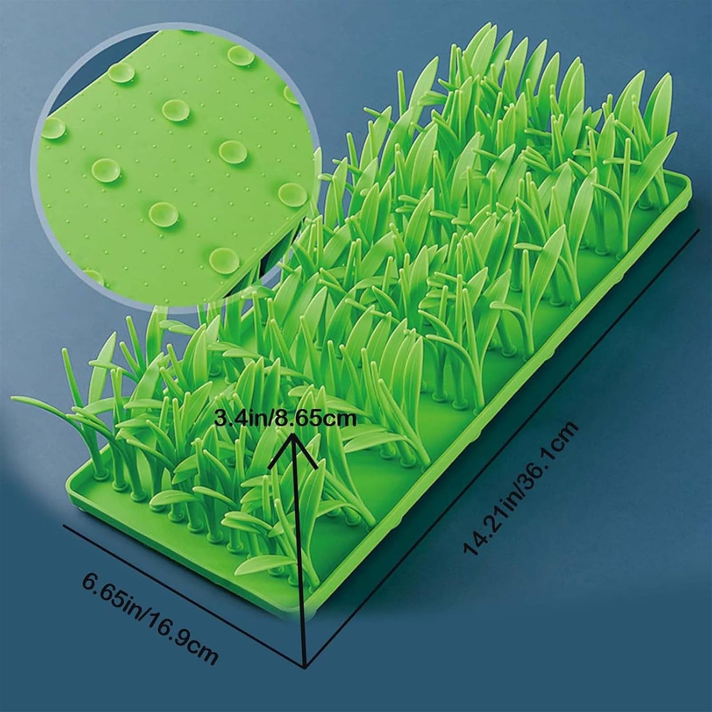 Lick Lawn for Cats, Lick Lawn Enrichment Mat, Silicone Grass Mat for Cats, LickLawn for Cat, Silicone Slow Feeding Snuffle Mat for Cat and Dogs, for Foraging and Stress Relief