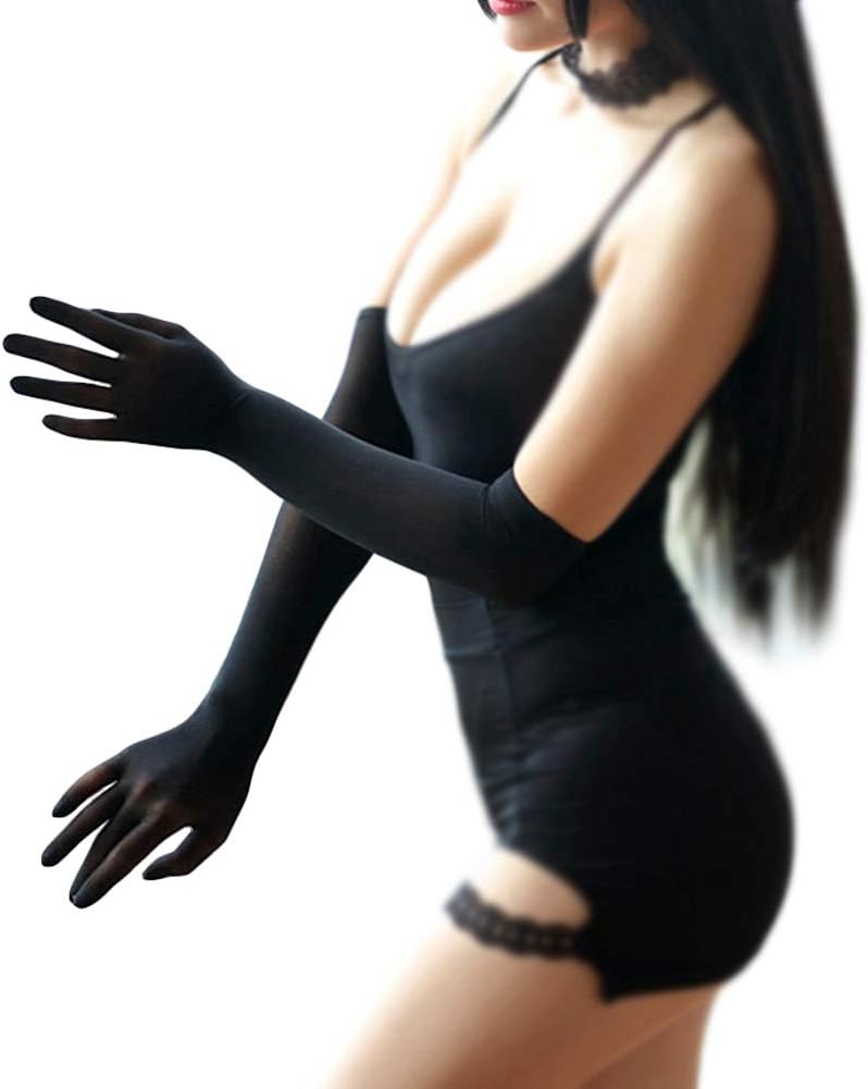 JAMOR Ultrathin Women Lace Long Gloves Ladies Wedding Outdoor Party Lace Gloves