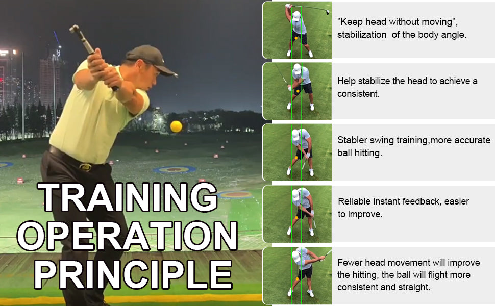 Golf Swing Trainer Head Stability and Consistency in Swing Training Aids for Golfers Golf Portable Posture Correction Tool Swing Aids Golf Equipment Indoor