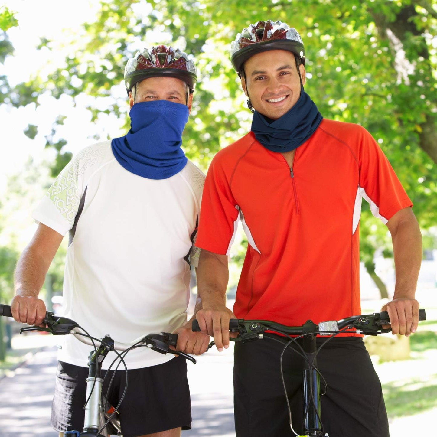 Geyoga 6 Pieces Summer UV Protection Cooling Neck Gaiter Face Clothing Neck Gaiter Mask Scarf Sunscreen Breathable Bandana - TrendyLookz