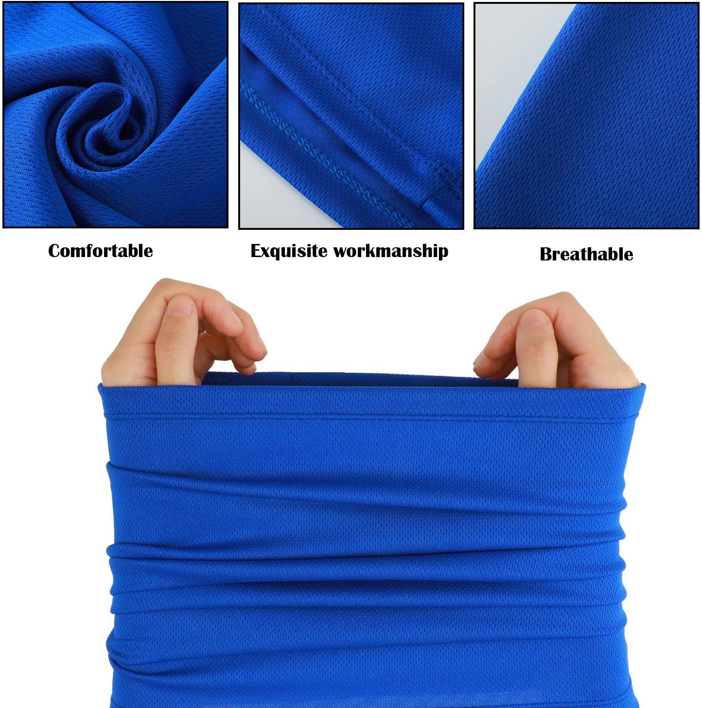 Geyoga 6 Pieces Summer UV Protection Cooling Neck Gaiter Face Clothing Neck Gaiter Mask Scarf Sunscreen Breathable Bandana - TrendyLookz