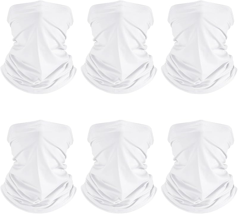 Geyoga 6 Pieces Summer UV Protection Cooling Neck Gaiter Face Clothing Neck Gaiter Mask Scarf Sunscreen Breathable Bandana - TrendyLookz
