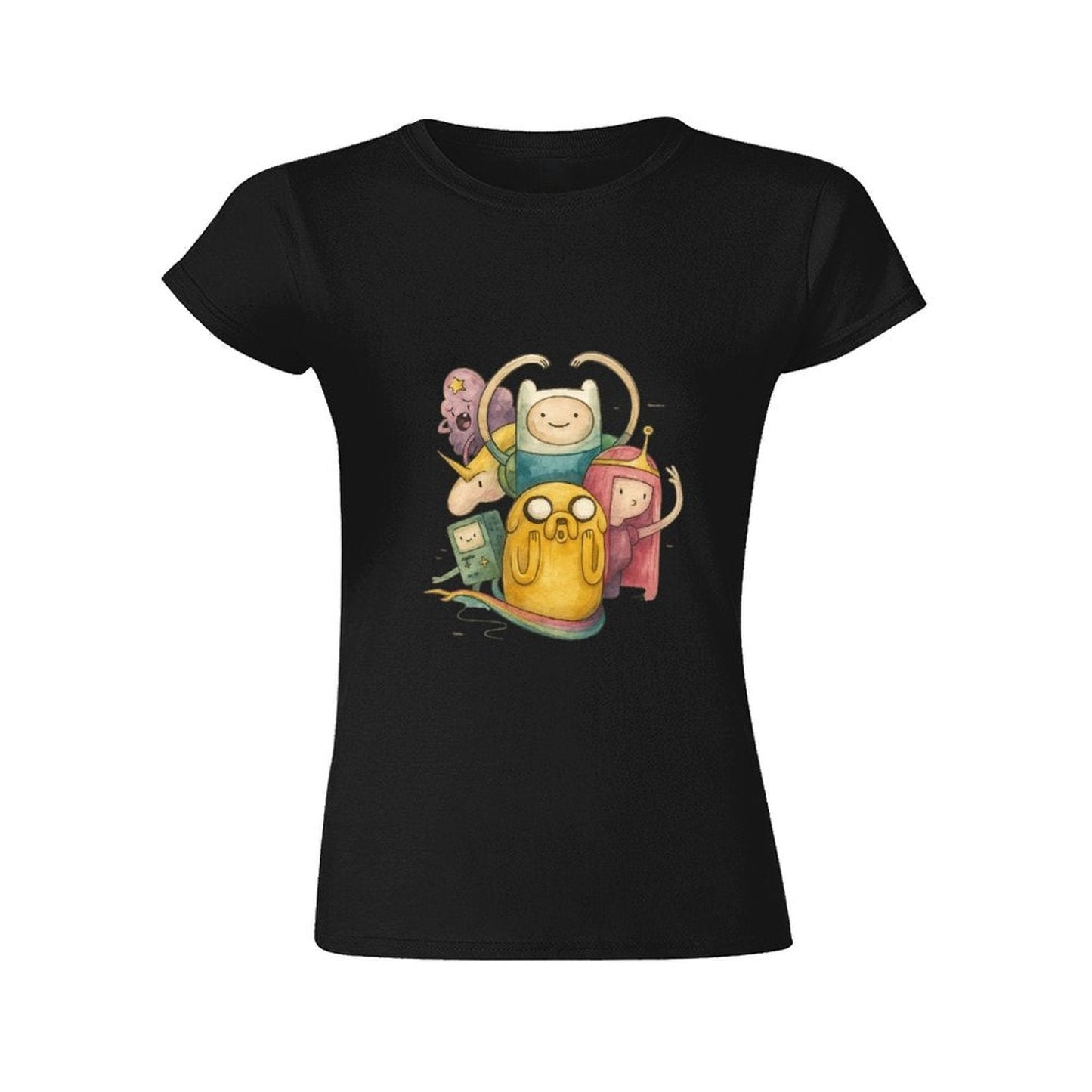 Gildan T-shirt Women Adventure Time Friends Reunion Spring and Summer Round Neck Short - sleeved Tops Women's Casual Sports T-shirt - TrendyLookz