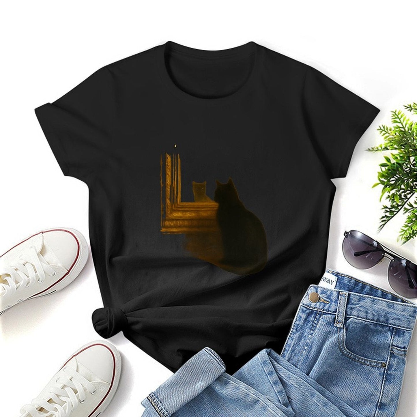 Gildan T-shirt Women Existence in Doubt Spring and Summer Round Neck Short - sleeved Tops Women's Casual Sports T-shirt - TrendyLookz